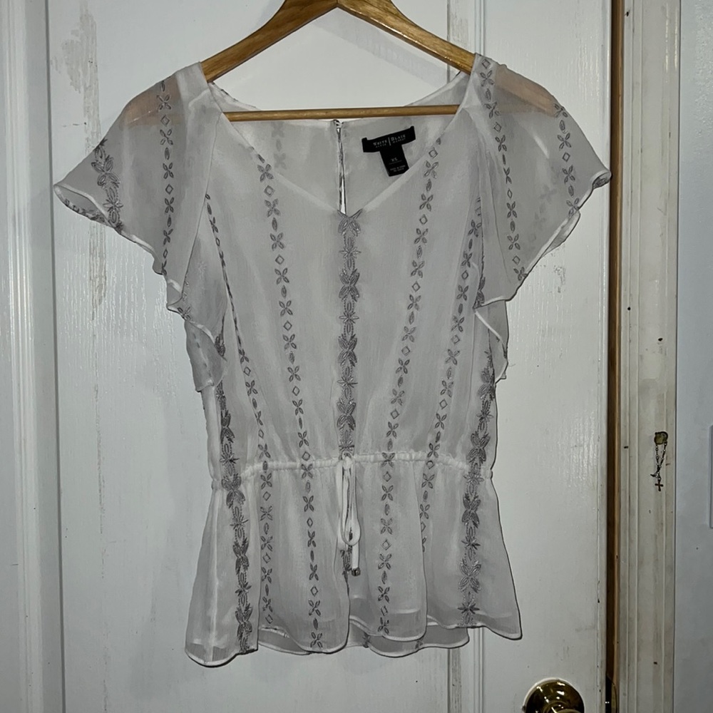 WHBM White Blouse